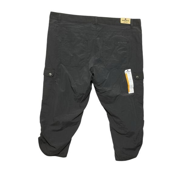 Woolrich Women Capri Cargo Pants 12 Smokey Gray Outdoor Hiking Lightweight NEW - Picture 3 of 10